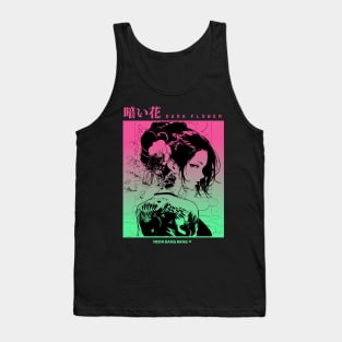 "Dark Flower" Cyberpunk Aesthetic Vaporwave Anime Manga Girl Japanese Streetwear Tank Top